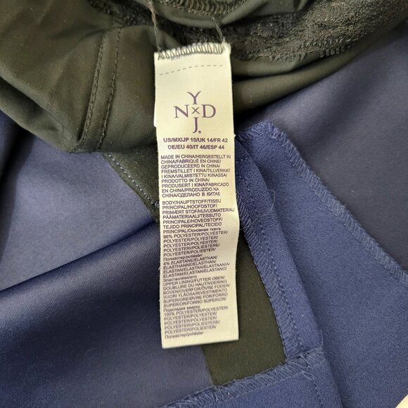 NYDJ Women's 3/4 Sleeve Midi Sheath Dress Size 10 Blue - Picture 4 of 5